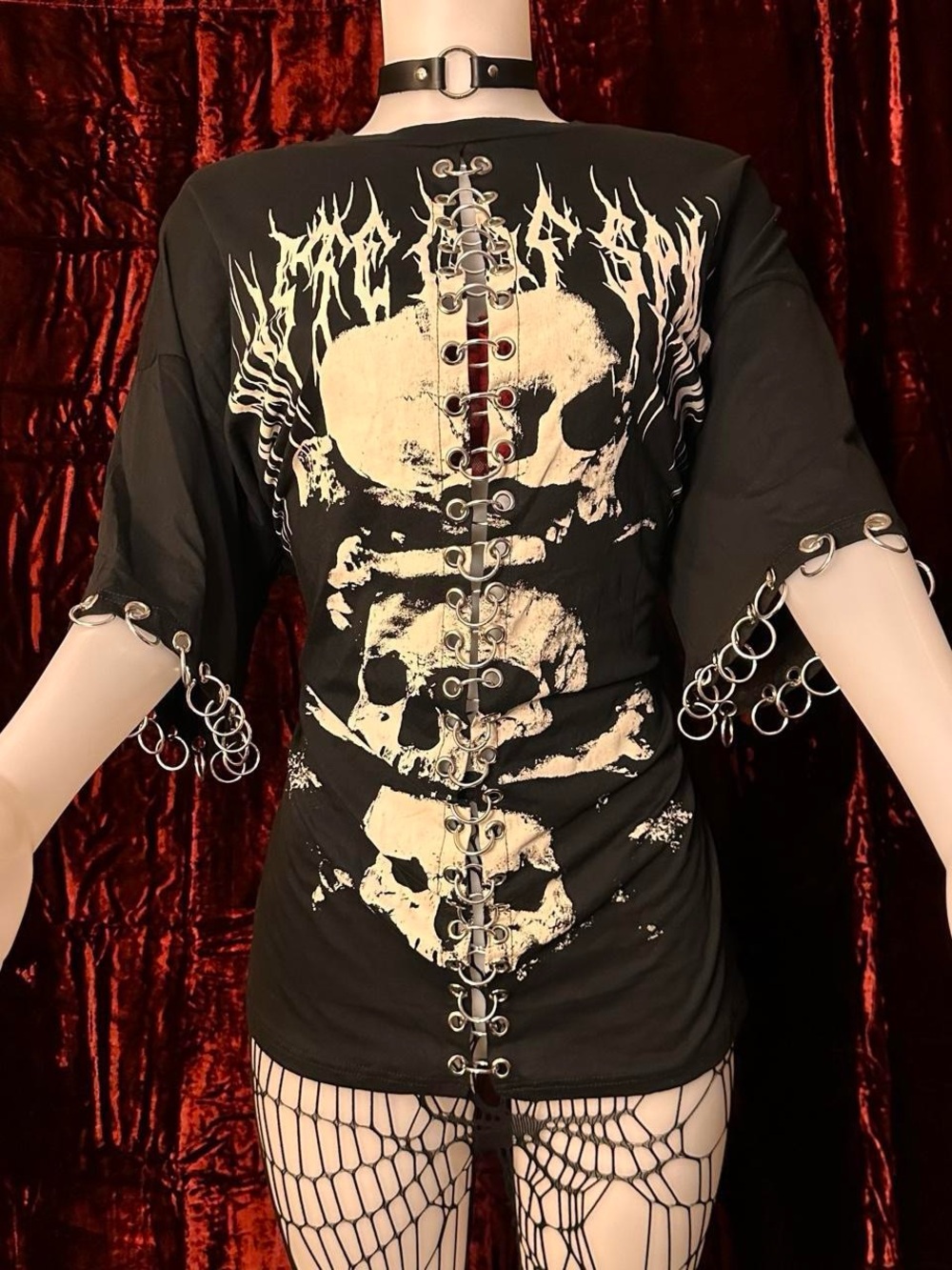 Dolls Kill ‘Widow’ Dual Psyche Oversized Tee - Picture 2 of 8